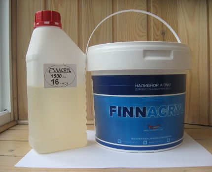 Kompletter Satz von Mitteln zur Wiederherstellung eines Bades mit flüssigem Acryl Flüssiges Acryl zum Baden