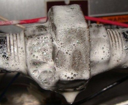 Soap solution will help check for leaks Threaded pipe joint