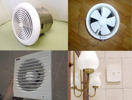 Modèles de ventilateurs pour la salle de bain Différentes hottes pour la salle de bain