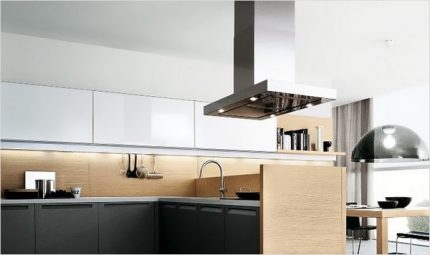 Hotte de cuisine îlot privé Parapluie île