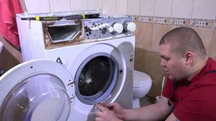 Dismantling the front panel and dispenser Dismantling the front panel and dispenser