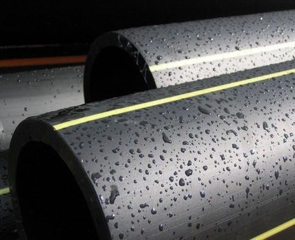 Le polyéthylène ne doit pas être ouvert. Tuyaux en polyéthylène gaz