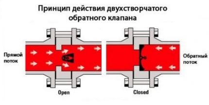 Conception de clapet anti-retour double