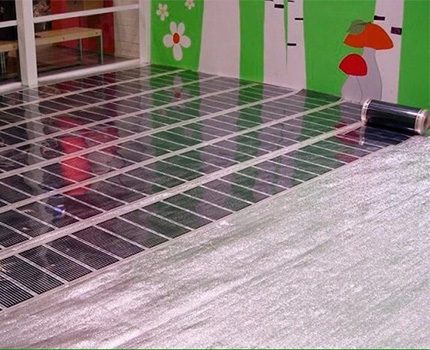 Infrarot warmer Boden verlegen Der Prozess der Verlegung der Infraroterwärmung