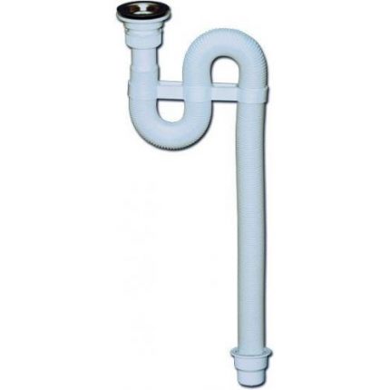 In den Falten der Wellen sammeln sich aktiv schmutzige Ablagerungen an Wellpappen-Siphons