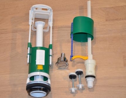 Sample fittings for the tank