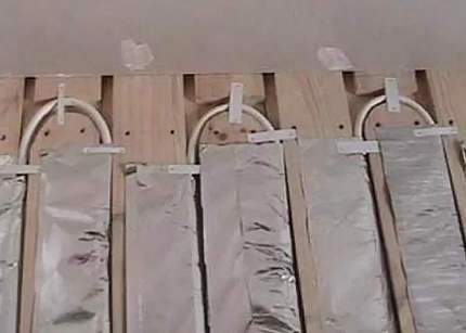 Installation d'un plancher d'eau au sol