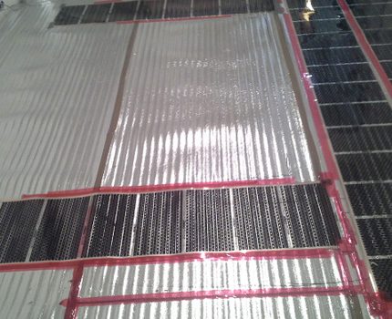 Pose d'un film infrarouge