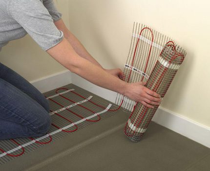 Installation de tapis électriques