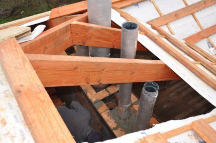 Disposition du passage des tuyaux de ventilation à travers le toit Unité de transition de ventilation