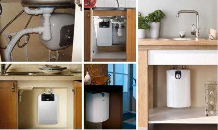 Su ısıtıcıları için kurulum seçenekleri Su ısıtıcıları için kurulum seçenekleri