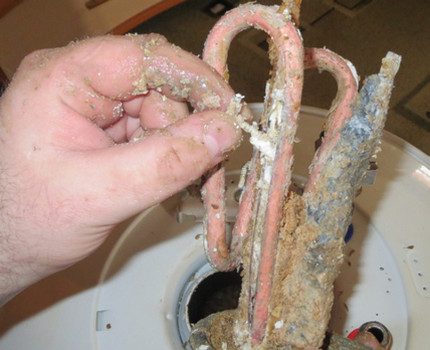 Removing the heater from the boiler