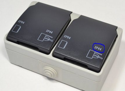 Classification of types and types of light switches by degree of protection Degree of protection marking