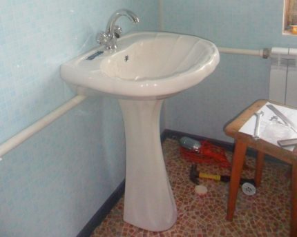 Lavatório lavatório Pia com suporte