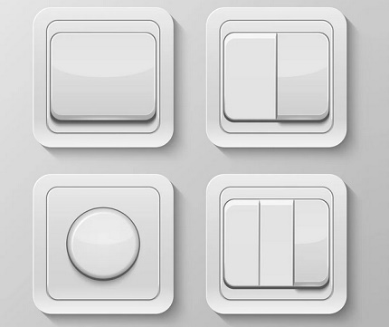 Commutateurs sans fil avec différents nombres de touches Commutateurs sans fil avec différents nombres de touches