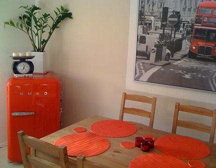 Mini refrigerator manufactured by Smeg