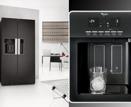 A máquina de gelo estará a propósito no verão quente Geladeira Whirlpool WSG 5588