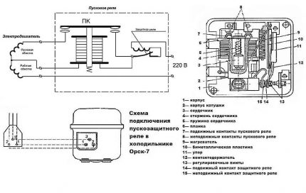 Fridge start-up relay circuit