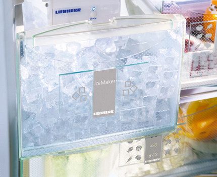 Certains modèles de génération de glace purifient l'eau du robinet avec un filtre Conteneur de glace