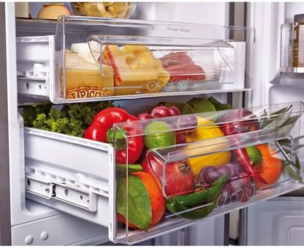 Matériau étagère et tiroir solide Conteneurs pour fruits, légumes