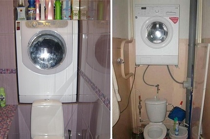 Mini machine à laver murale en installation murale Modèle au sol au-dessus des toilettes