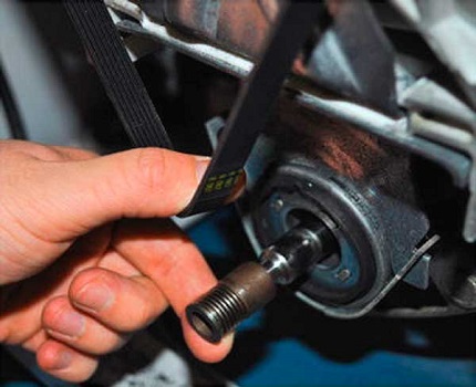 Overloading the drum with laundry can cause a strong belt tension. Belt tension