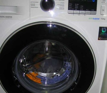 L'eau reste après le lavage