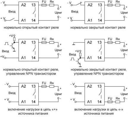 Types of single-phase TTR connection schemes