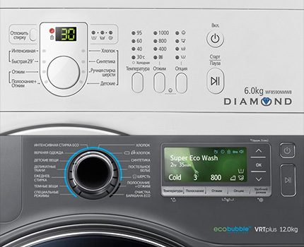 Comment comprendre les fonctions des lave-linge Samsung Conception du panneau avant de la voiture Samsung