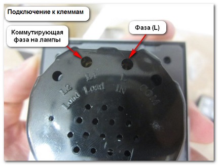 It is important when connecting to connect the phase wire to the correct connector Touch switch phases