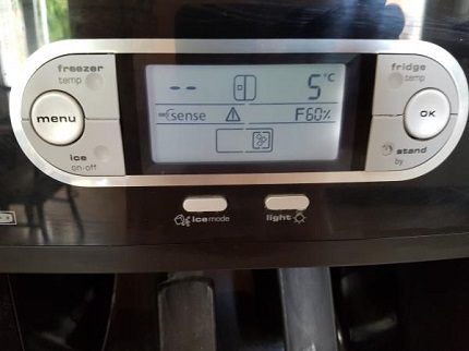 Panneau de commande du réfrigérateur Whirlpool