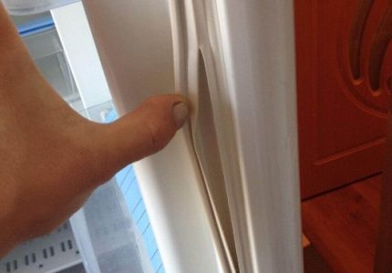 Violation de l'intégrité du joint du réfrigérateur Usure du joint