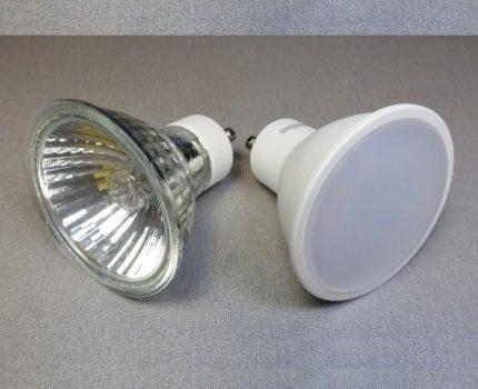 Refletores diferentes