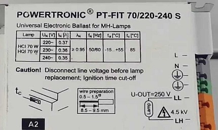 A compra deve terminar com MGL com reatores Marcando o equipamento de controle