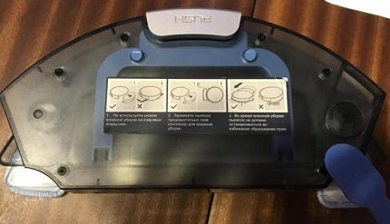 O pano deve estar devidamente fixado. Tanque de limpeza a úmido