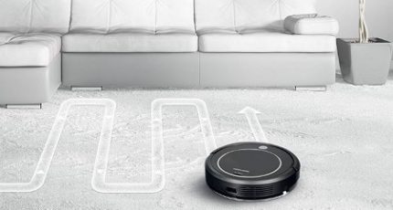Trajectory of the robot vacuum cleaner redmond-rv-r100 Settings redmond-rv-r100