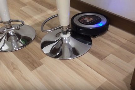 The robot will cope with a small threshold. Redmond overcomes obstacles