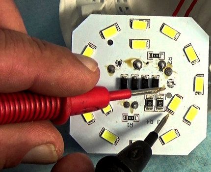 Test LED avec un multimètre