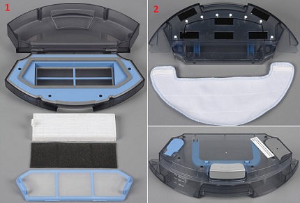 Toz toplayıcı ve su kabı