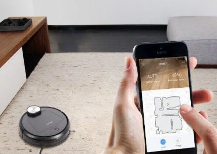 Vous pouvez contrôler et planifier le travail du robot à partir du gadget Contrôle d'aspirateur