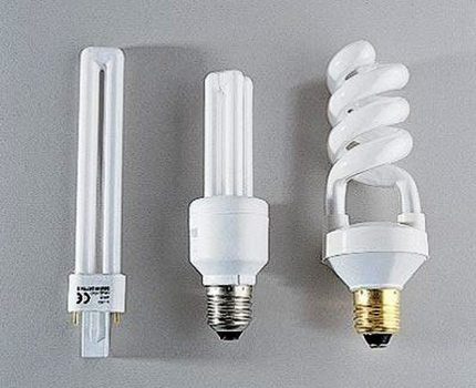 Light bulb sockets Low pressure mercury lamps