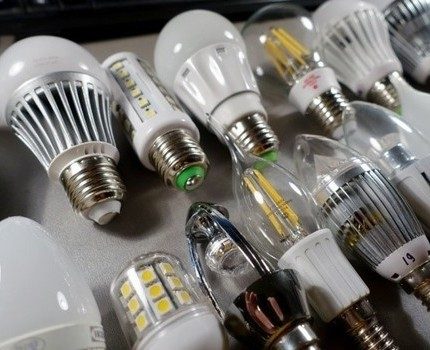 Eine Reihe von LED-Lampen