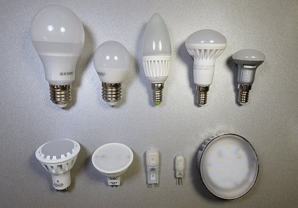 Variétés de lampes LED