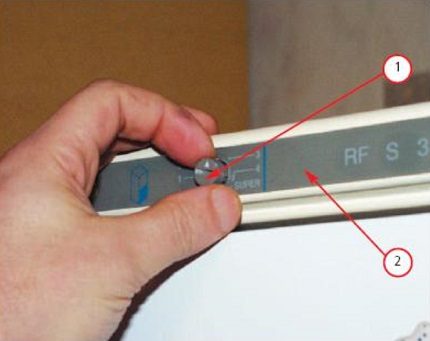 Retrait du bouton de réglage