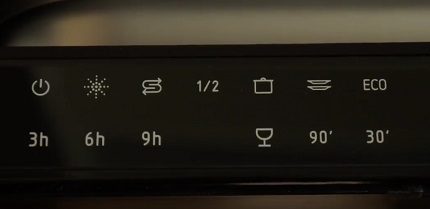 Washing dishes in a dishwasher Hansa476 Control Panel