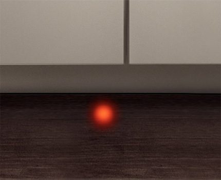 Spot lumineux - indicateur du lave-vaisselle Electrolux Indication lumineuse du processus sous la forme d'un faisceau