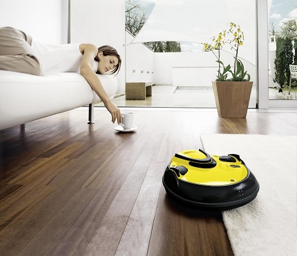 Os aspiradores robóticos da marca Karcher operam no modo silencioso Operação silenciosa