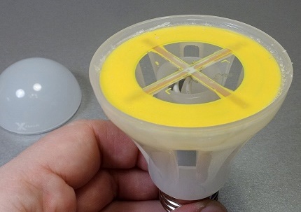 Características do dispositivo de lâmpadas com brilho de dupla face