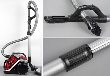 O princípio telescópico de prolongar o aspirador de tubos Tefal Tubo telescópico