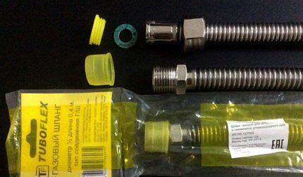 Mangueiras de fole para conexão do medidor